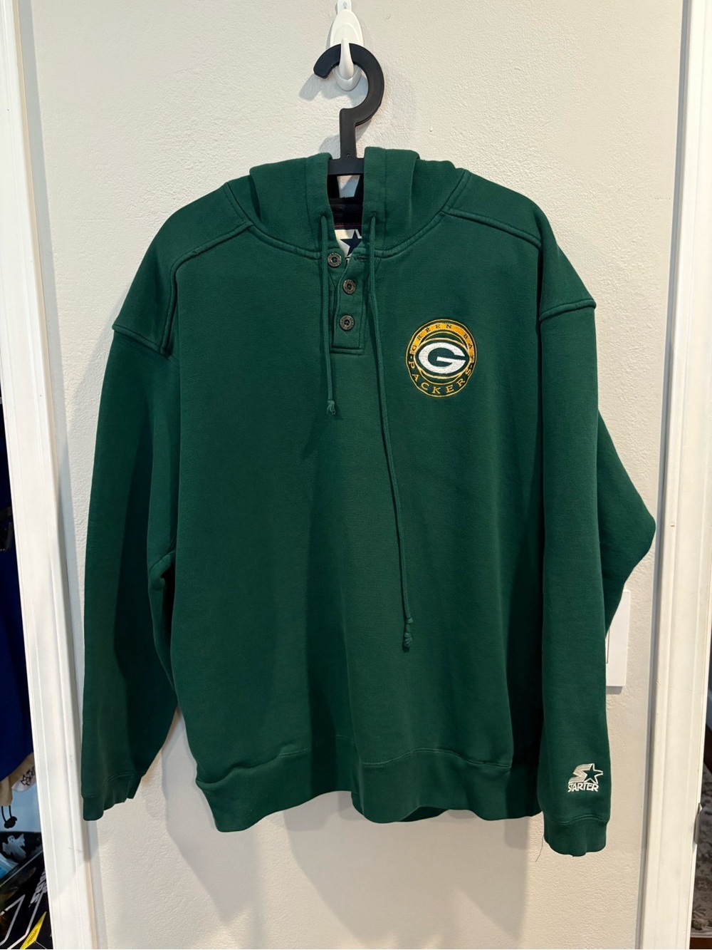 Vintage Starter Green Bay Packers pullover hoodie Men’s Size Large